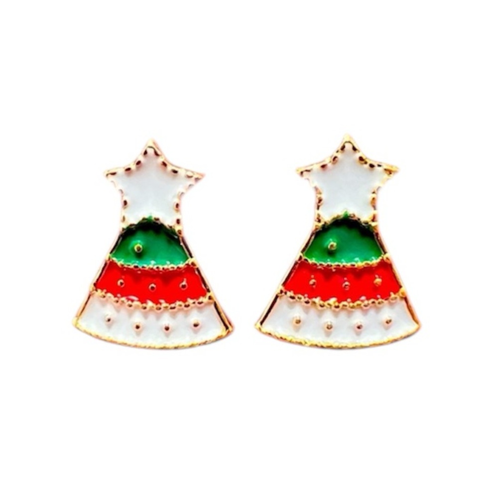 Christmas jewelry - Christmas tree earrings